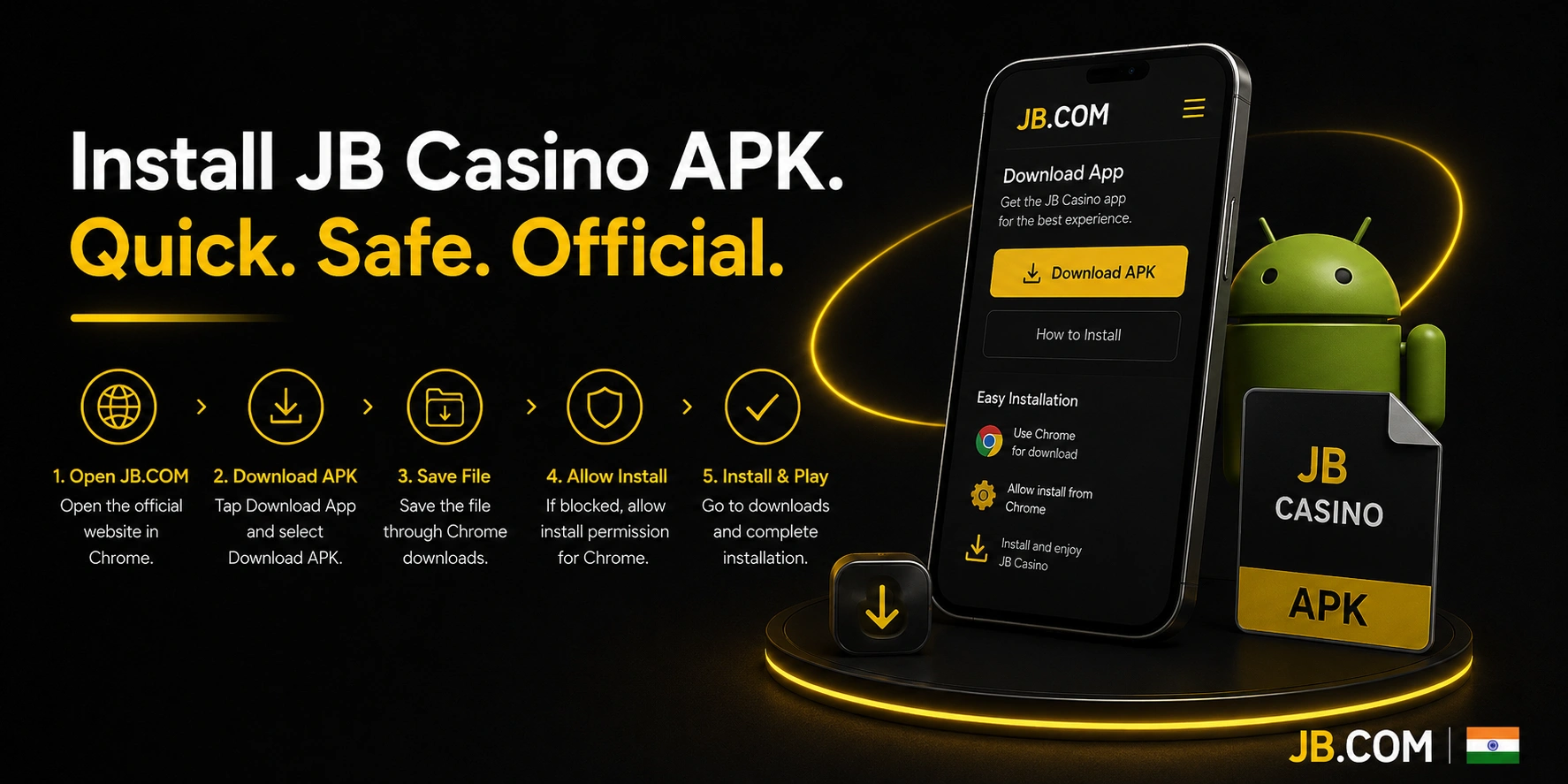 Official JB.COM APK installation guide for Android users in India